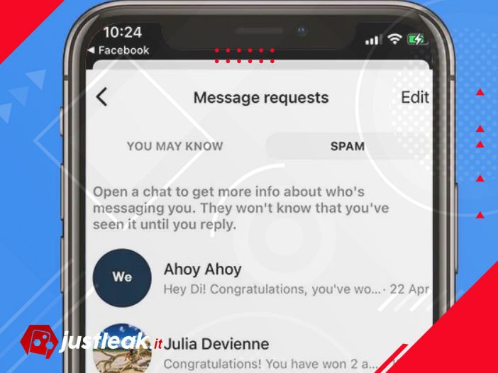 Facebook'ta Gelen Bir Mesajı Spam Olarak İşaretleme Yöntemi